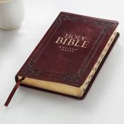 KJV Deluxe Gift Bible-Burgundy LuxLeather Indexed | SHOPtheWORD
