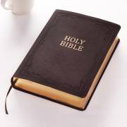 KJV Super Giant Print Bible-Dark Brown LuxLeather | SHOPtheWORD