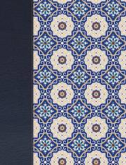 Span-RVR 1960 Large Print Notetaking Bible (Biblia de Apuntes)-Blue Pattern Cloth Over Board | SHOPtheWORD