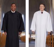 Robe-Classic Pulpit with Plain Front-Black-Medium Long | SHOPtheWORD