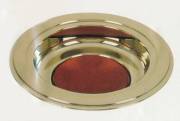 Offering Plate-Brass Tone-Burgundy Felt Pad | SHOPtheWORD