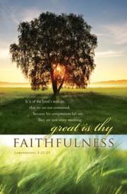 Bulletin-The Lord's Mercies: Great Is Thy Faithfulness (Lamentations 3:22-23, KJV) (Pack Of 100) | SHOPtheWORD