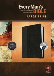 NLT Every Man's Bible/Large Print-Black/Onyx TuTone Indexed | SHOPtheWORD
