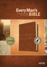 NIV Every Man's Bible-Deluxe Journeyman Edition-Burnt Khaki LeatherLike Indexed | SHOPtheWORD