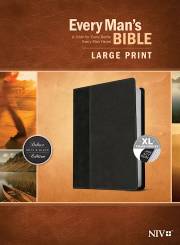 NIV Every Man's Bible/Large Print-Black/Onyx TuTone Indexed | SHOPtheWORD