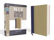 NIV Thinline Reference Bible/Large Print (Comfort Print)-Blue/Tan Cloth Over Board | SHOPtheWORD