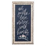 Metal Framed Sign-Act Justly (8 x 16) | SHOPtheWORD