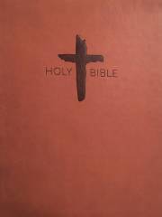 KJVER Sword Study Bible/Giant Print Value Edition-Chestnut-Cross Motif | SHOPtheWORD