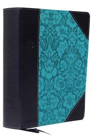 NKJV Journal The Word Reference Bible (Comfort Print)-Navy/Turquoise Leathersoft | SHOPtheWORD