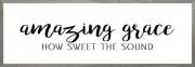 Framed Art-Amazing Grace (White) (6 X 18) (Farmhouse Art) | SHOPtheWORD
