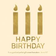 Cards-Gift-Happy Birthday (James 1:17) (3" X 3") | SHOPtheWORD