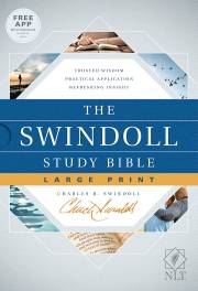 NLT Swindoll Study Bible/Large Print-Hardcover | SHOPtheWORD