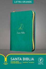 Span-NTV Bible-Large Print Zipper Edition With References-Teal LeatherLike | SHOPtheWORD
