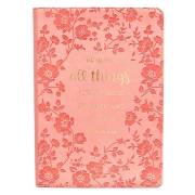 Journal-Classic LuxLeather-He Works All Things-Peach | SHOPtheWORD