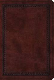 ESV Value Large Print Compact Bible-Mahogany Border Design TruTone | SHOPtheWORD