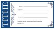 Offering Envelope-Tithe Blue (Malachi 3:10) (Pack Of 100) | SHOPtheWORD