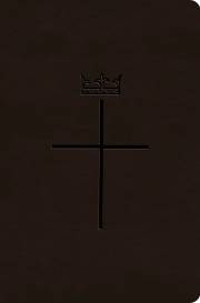 ESV Value Compact Bible-Deep Brown Royal Cross Design TruTone | SHOPtheWORD