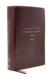 NKJV Charles F. Stanley Life Principles Bible (2nd Edition) (Comfort Print)-Burgundy Leathersoft | SHOPtheWORD