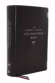 NKJV Charles F. Stanley Life Principles Bible (2nd Edition) (Comfort Print)-Black Leathersoft Indexed | SHOPtheWORD