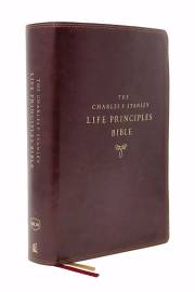 NKJV Charles F. Stanley Life Principles Bible (2nd Edition) (Comfort Print)-Burgundy Leathersoft Indexed | SHOPtheWORD