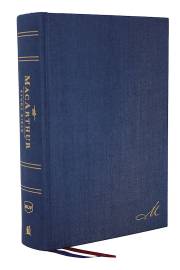 NKJV MacArthur Study Bible (2nd Edition) (Comfort Print)-Navy Blue Hardcover | SHOPtheWORD