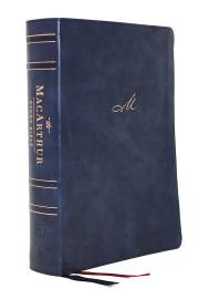 NKJV MacArthur Study Bible (2nd Edition) (Comfort Print)-Navy Blue Leathersoft | SHOPtheWORD