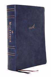 NKJV MacArthur Study Bible (2nd Edition) (Comfort Print)-Navy Blue Leathersoft Indexed | SHOPtheWORD