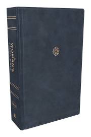 NKJV Woman's Study Bible (Full Color)-Navy Blue Leathersoft | SHOPtheWORD