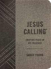 Jesus Calling-Textured Gray Leathersoft by Sarah Young | SHOPtheWORD