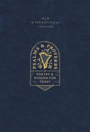 NIV Psalms And Proverbs (Comfort Print)-Navy Cloth Over Board | SHOPtheWORD