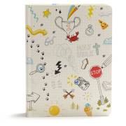 CSB Journal And Draw Bible For Kids-White Hardcover | SHOPtheWORD