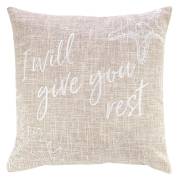 Pillow-Give You Rest-Tan (18 x 18) | SHOPtheWORD