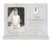 Frame-First Communion Blessings w/Pewter Chalice Charm (Holds 4 x 6 Photo) | SHOPtheWORD