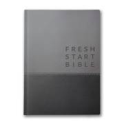 NLT Fresh Start Bible-Black/Gray Deluxe Imitation Leather | SHOPtheWORD