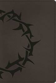 ESV Large Print Compact Bible-Charcoal Crown Design TruTone | SHOPtheWORD