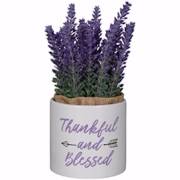 Planter w/Flowers-Thankful (7.5" x 3.5") | SHOPtheWORD
