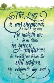 Bulletin-The Lord Is My Shepherd (Psalm 23:1-3, KJV) (Pack Of 100) | SHOPtheWORD