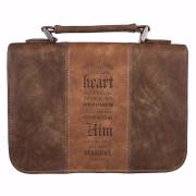 Bible Cover-Classic LuxLeather-Trust In The Lord-Large-Brown | SHOPtheWORD
