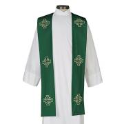 Overlay Stole-Jerusalem Cross-White (5.5"W x 110" L) | SHOPtheWORD