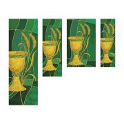 Banner-Chalice & Wheat w/Pole Hems (18" x 5') | SHOPtheWORD