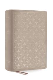 NET Abide Bible (Comfort Print)-Stone Leathersoft | SHOPtheWORD