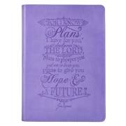 Journal-Classic LuxLeather-I Know The Plans-Purple | SHOPtheWORD
