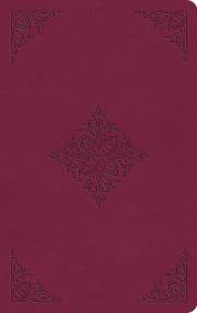 ESV Value Thinline Bible- Raspberry, Fleur-De-Lis Design TruTone (Oct) | SHOPtheWORD