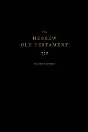 The Hebrew Old Testament, Reader's Edition-Hardcover | SHOPtheWORD