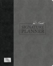 John C. Maxwell Signature Planner-Gray/Black LeatherLuxe | SHOPtheWORD