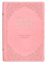 KJV Giant Print Full Size Bible-Pink LuxLeather Indexed | SHOPtheWORD