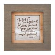 Framed Art-Tabletop-Faithful Servant (Deuteronomy 15:10) (7" x 7") | SHOPtheWORD
