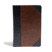 CSB Large Print Personal Size Reference Bible-Black/Brown LeatherTouch | SHOPtheWORD
