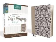 NIV Verse Mapping Bible (Comfort Print)-Navy Floral Leathersoft Indexed | SHOPtheWORD