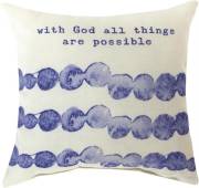Pillow-With God All Things Are Possible (12" x 12") | SHOPtheWORD